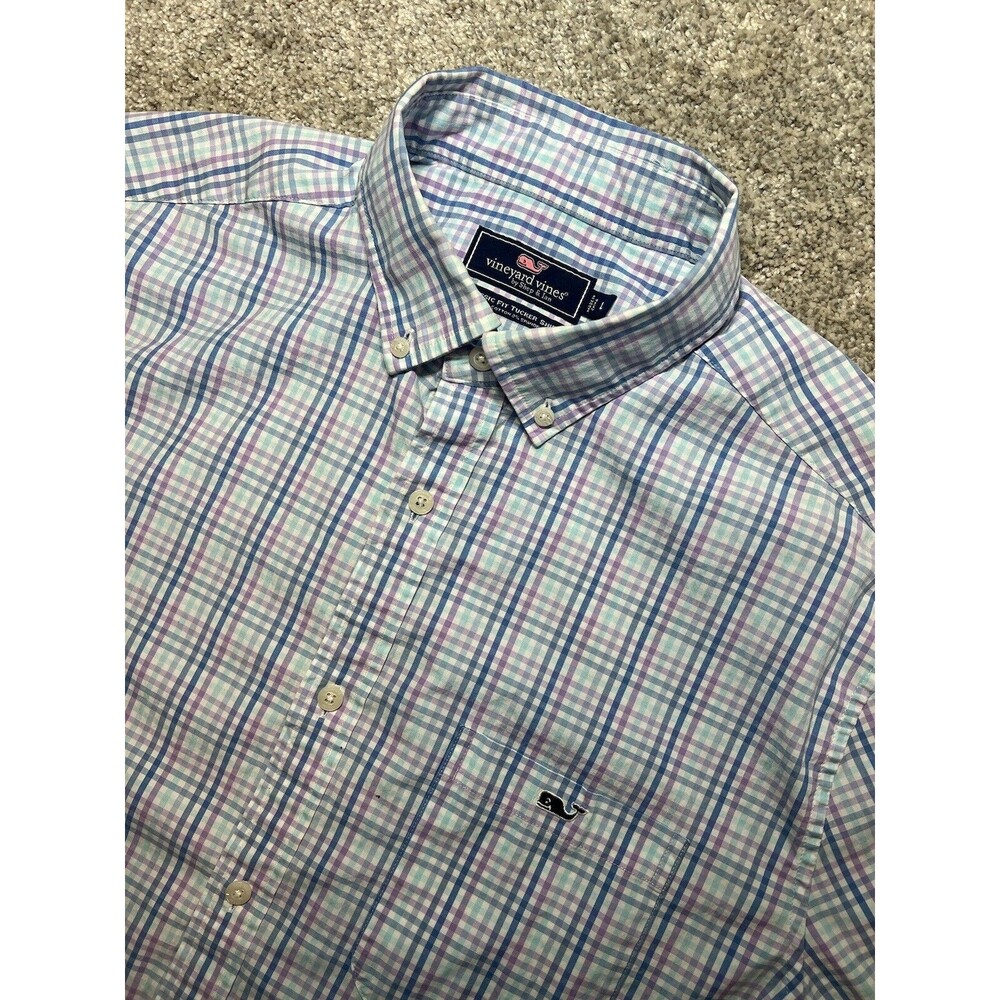 Vineyard Vines Men’s Large Plaid Long Sleeve Classic Fit Tucker Shirt